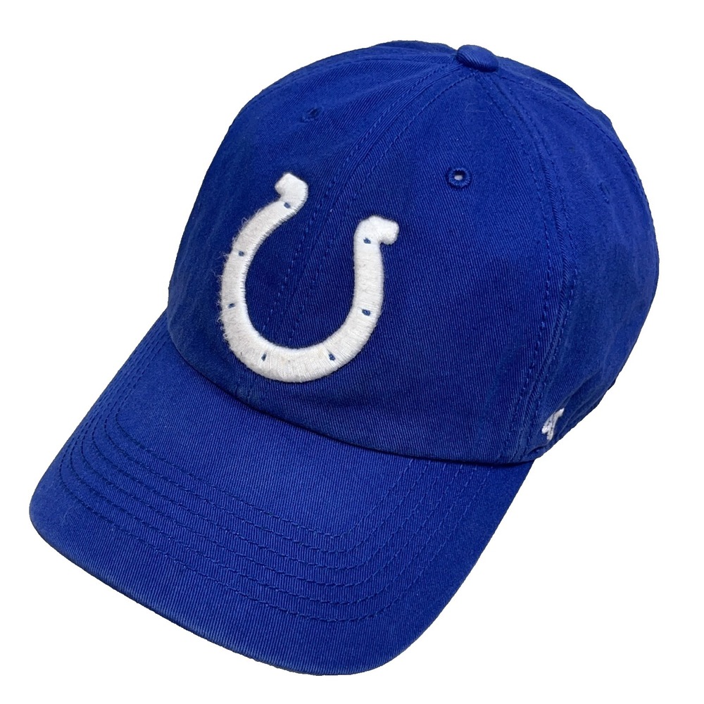 Indianapolis Colts Hat Cap Fitted Size Medium Blue 47 Franchise Dad NFL Football